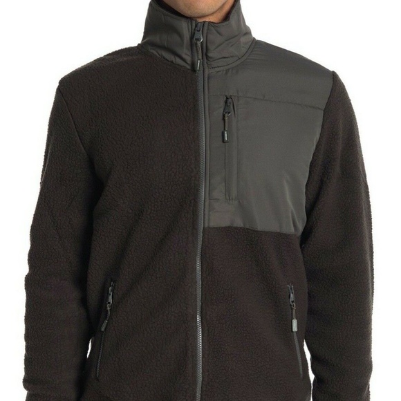 Lindbergh Fleece Boa Zipper Jacket NWT Mens size XXL Dark Army NEW